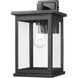 Bowton II 1 Light 15.38 inch Powder Coated Black Outdoor Wall Sconce